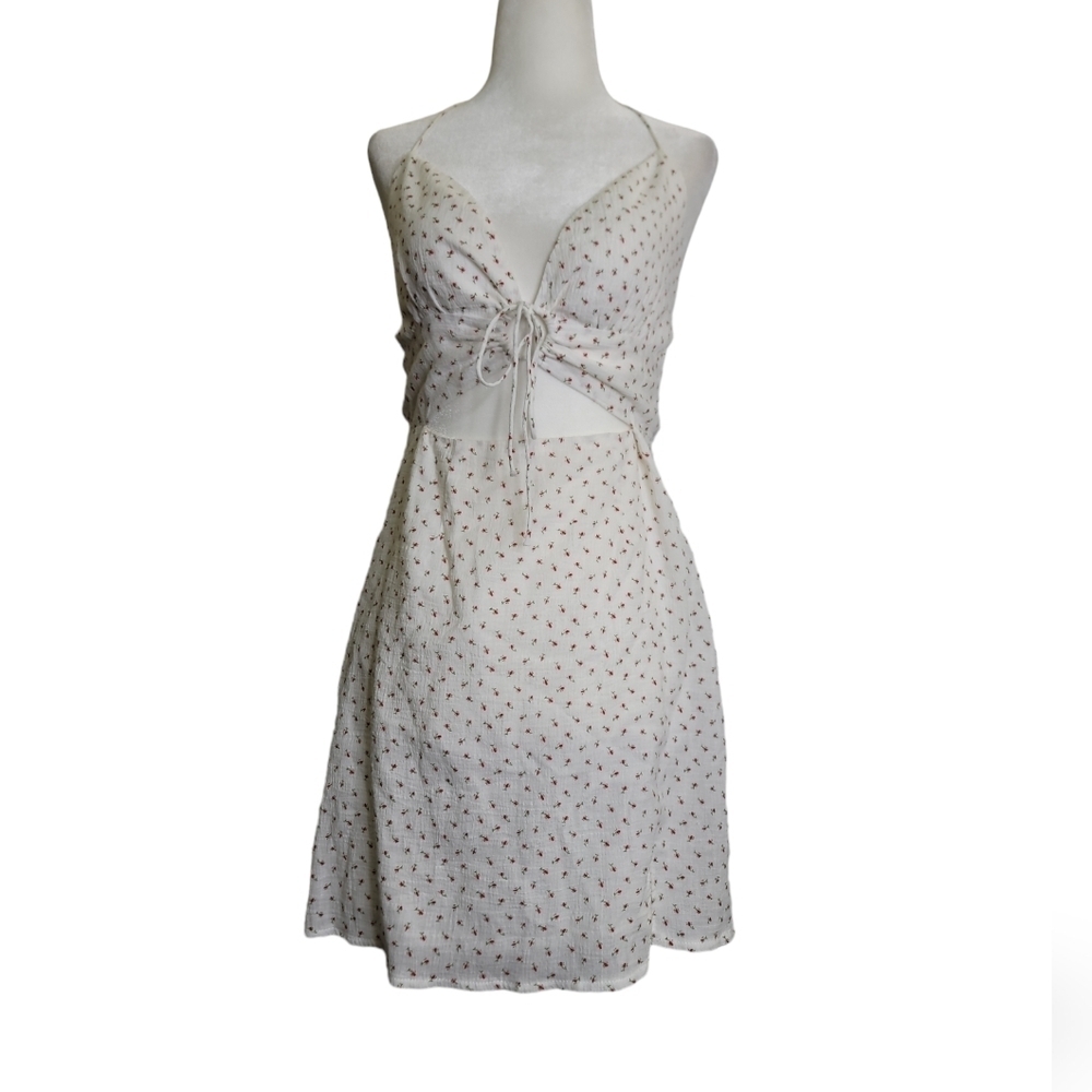 Princess Polly Floral  cut out  tie mini dress